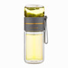 Double Wall Glass Water Bottle With Tea Infuser Filter