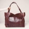 Large Capacity Oil Wax Tote Bag for Women