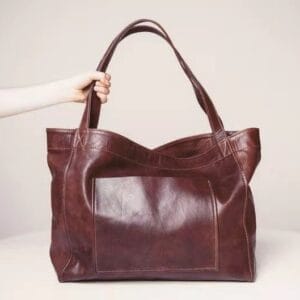 Large Capacity Oil Wax Tote Bag for Women