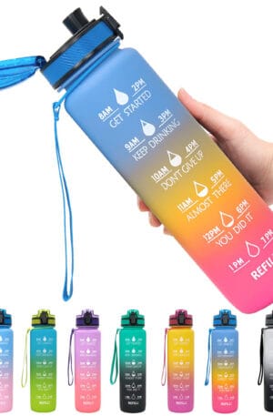 1L Tritan Water Bottle Cup For Sports Fitness