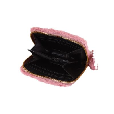 Plush Coin Purse Love Embroidered Zipper - Image 3