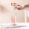 Double Wall Glass Water Bottle With Tea Infuser Filter