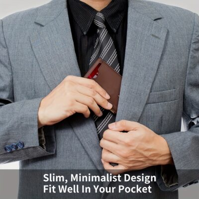 Genuine Leather Bifold Wallet Men - Image 8
