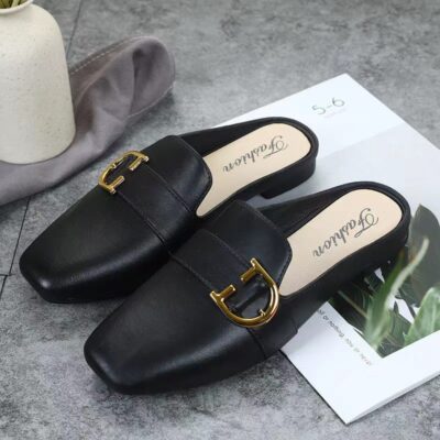 Closed Toe Half Slippers Women's Shoes Outer Wear - Image 3