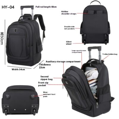 Large Capacity Drawbar Oxford Cloth Backpack - Image 7
