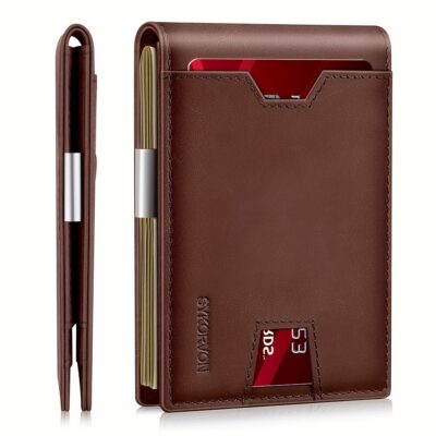 Genuine Leather Bifold Wallet Men