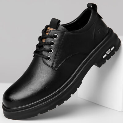 Retro Outdoor Men's Shoes Big Toe Casual Leather Shoes - Image 2