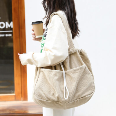 Ins Corduroy Shoulder Bag - Image 5