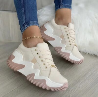 Women Lace-up Sports Sneakers - Image 3