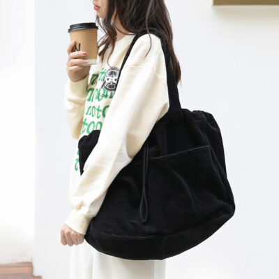 Ins Corduroy Shoulder Bag - Image 6