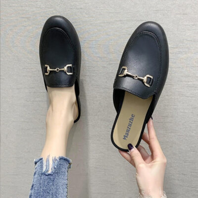 Closed Toe Half Slippers Women's Shoes Outer Wear - Image 6