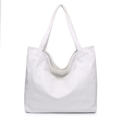 Large Capacity Oil Wax Tote Bags for Women - Image 5