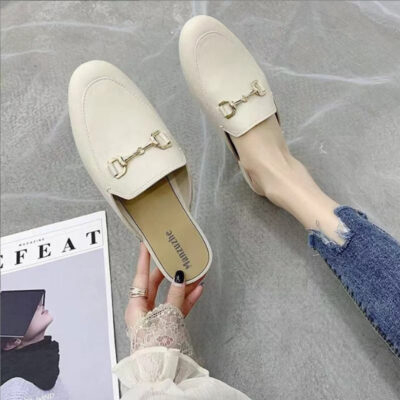 Closed Toe Half Slippers Women's Shoes Outer Wear - Image 4