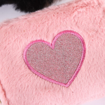 Plush Coin Purse Love Embroidered Zipper - Image 2