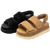 Women's Plus Size Peep Toe Suede Platform Sandals