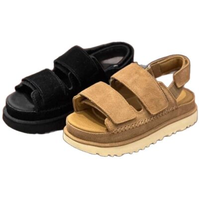 Women's Plus Size Peep Toe Suede Platform Sandals - Image 5