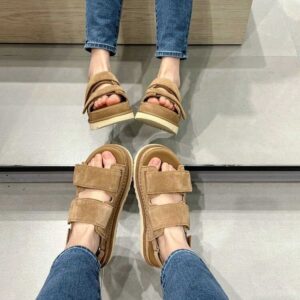 Women's Plus Size Peep Toe Suede Platform Sandals