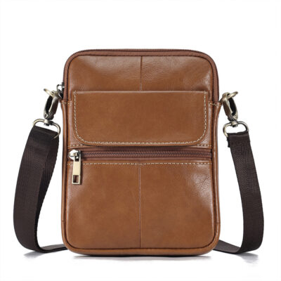 Men's Genuine Leather Crossbody Shoulder Bag - Image 6