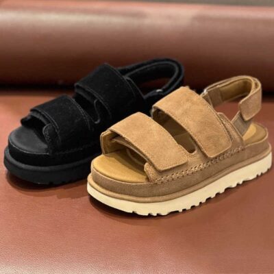 Women's Plus Size Peep Toe Suede Platform Sandals - Image 4