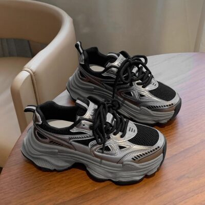 Platform Mesh Elevator  Sports Casual Shoes - Image 6