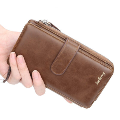 Retro Multifunctional Long Zipper Phone Bag Creative European And American Clutch - Image 4