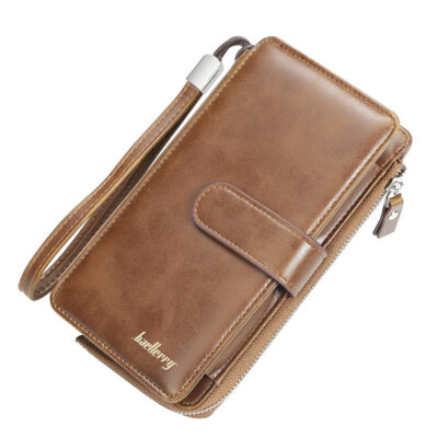 Retro Multifunctional Long Zipper Phone Bag Creative European And American Clutch - Image 3