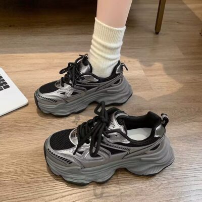 Platform Mesh Elevator  Sports Casual Shoes - Image 2