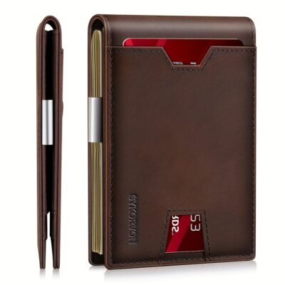 Genuine Leather Bifold Wallet Men - Image 2