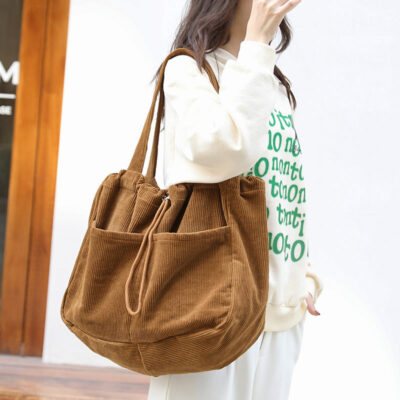 Ins Corduroy Shoulder Bag - Image 7