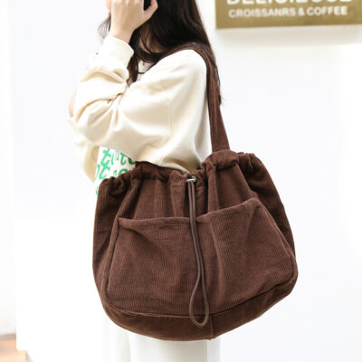 Ins Corduroy Shoulder Bag - Image 3
