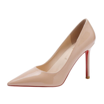 Side Empty Nude High Heels For Women - Image 5